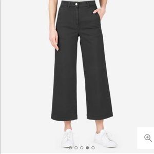 Black Everlane Wide Leg Crop Pant